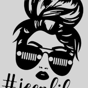 #jeeplife girl vinyl car decal black premium vinyl